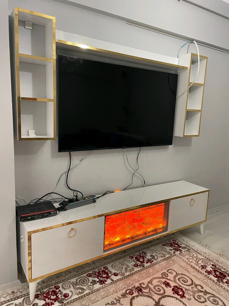 elektrikli duvar ünitesi elektrikli şömine - 4