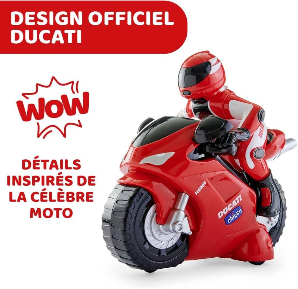 Chicco Ducati 1198 Motorsiklet Kırmızı - bebek oyuncak - 5