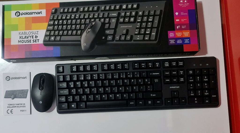 Polosmart PSK11 kablosuz klavye ve Mouse set. Sıfır kutusunda. - 8