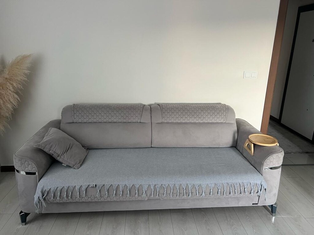 sıfırı 65 bin tl şık ve temiz kullanılmış gri koltuk takımı led detayl - 2
