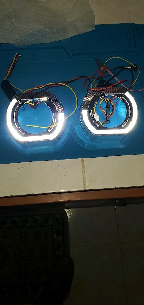 2.5 inç C led Angel mercek kapağı çift renk - 7