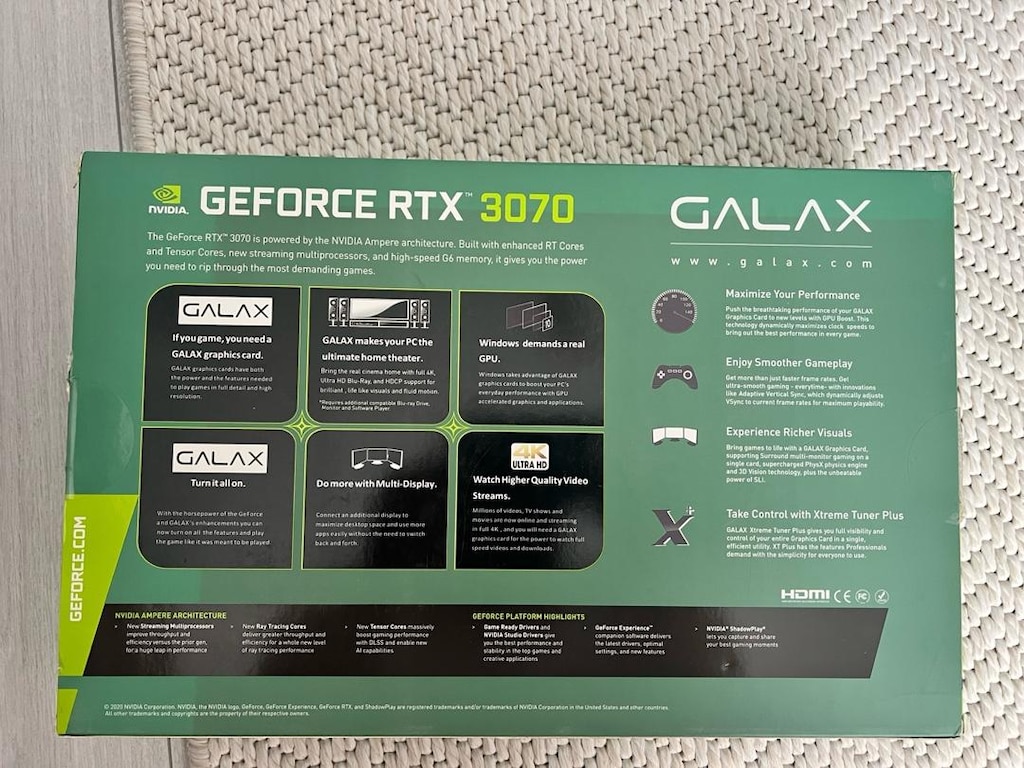 GALAX RTX 3070 8GB 1-Click OC – Kutulu Faturalı Sorunsuz - 4