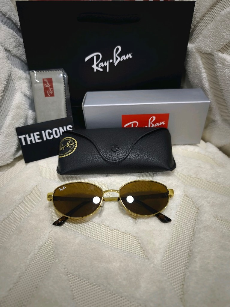 Ray-Ban 3774 Altın Oval Güneş Gözlüğü orj ürün - 5