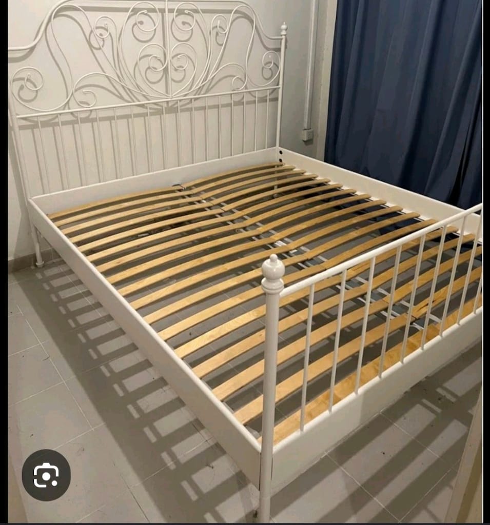 IKEA LEIRVIK Çift Kişilik Karyola + Latalar (160x200) + Yatak Hediye! - 4