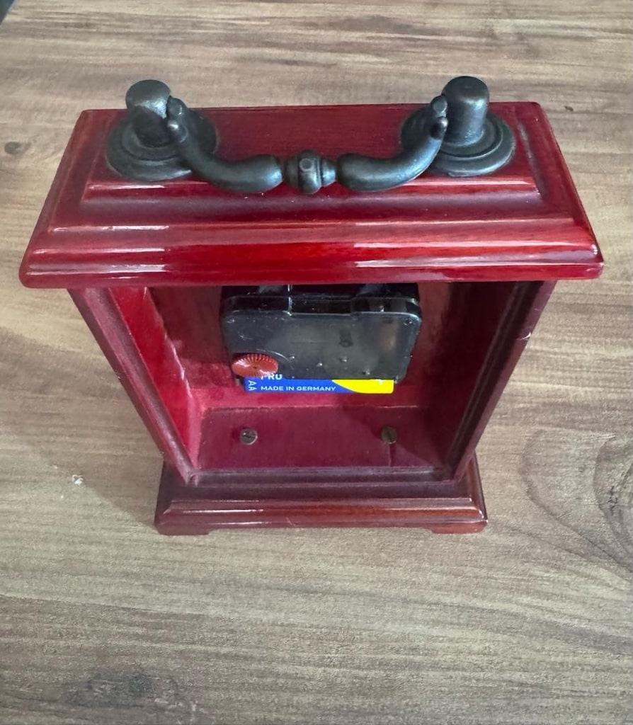 Vintage Ahşap Kuvars Dekoratif Masa Saati Çalışır durumda 18x13 cm - 10