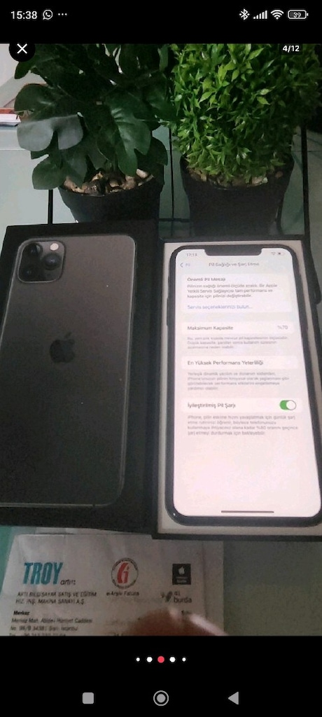 KARTA TAKSİT TR CİHAZİ İPHONE 11 PRO MAX 64 GB PİL 70 ORJİNAL CİHAZ - 5