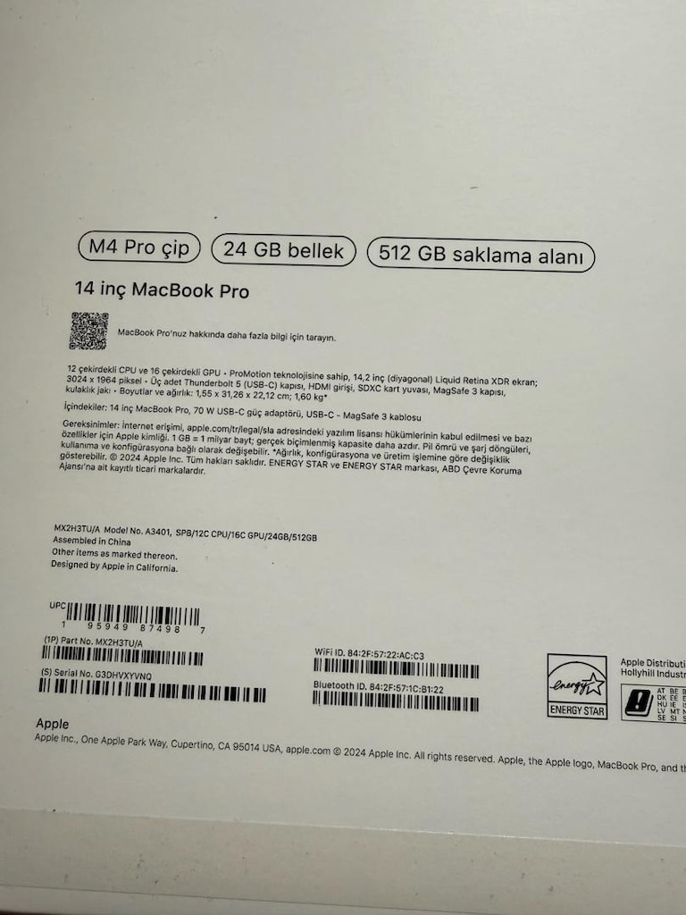 MacBook Pro M4 Pro Garantili/Faturalı - 5