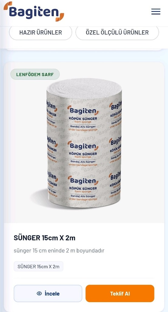 Bagiten Köpük Sünger Bandaj Altı Süngeri - 8