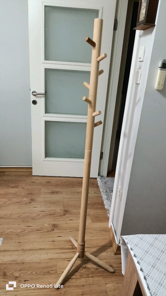 Elbise askılığı Ahşap çok az kullanıldı - 3