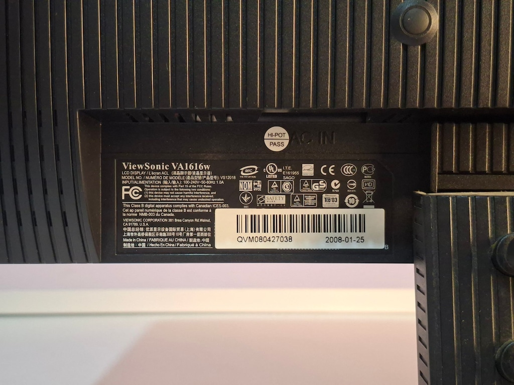 ViewSonic VA1616w TFT Flat Panel 16 inç 1366x768 8ms VGA Monitör - 5