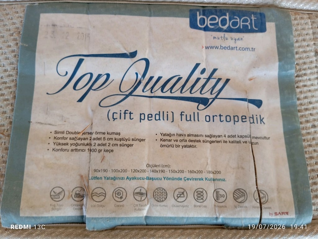 FULL ORTOPEDİK ÇİFT PAD Lİ TEK KİŞİLİK YATAK - 4
