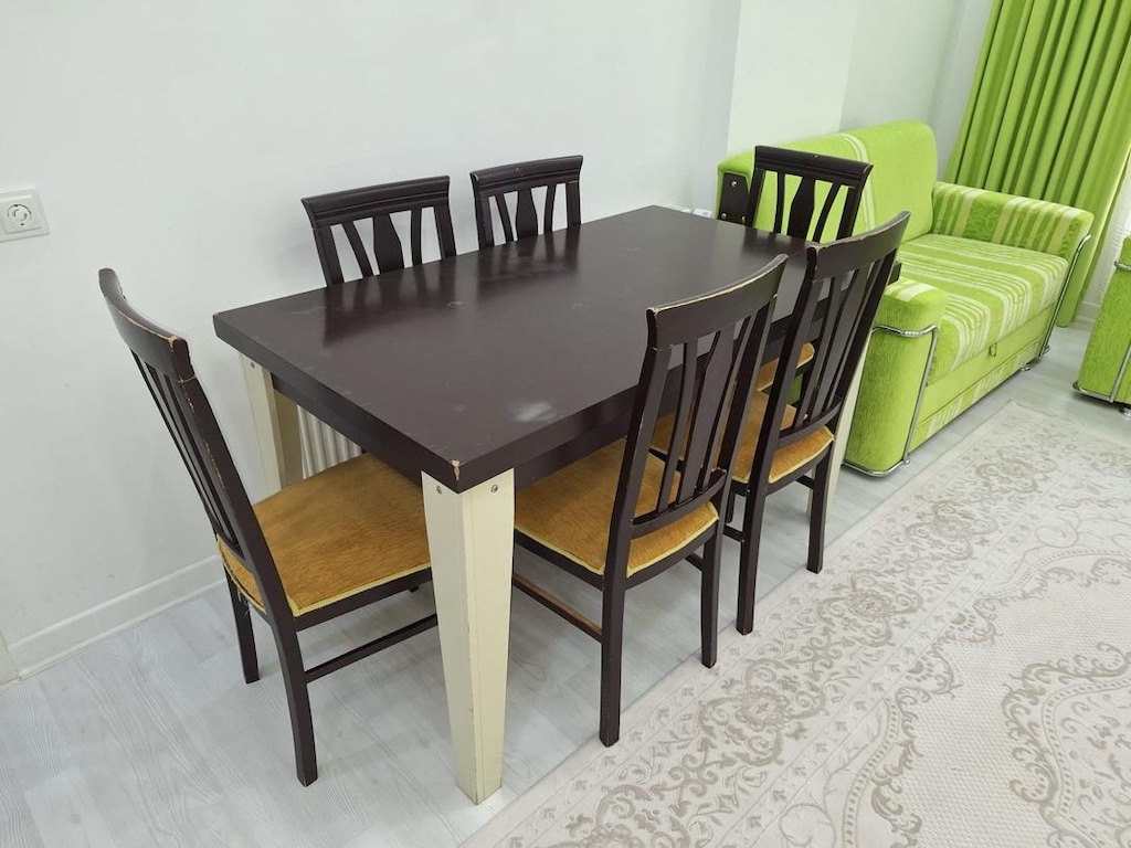 3+2+1+1KOLTUK TAKIMI, 6 KİŞİLİK YEMEK MASASI, FON PERDE SET UYGUNDAN … - 11