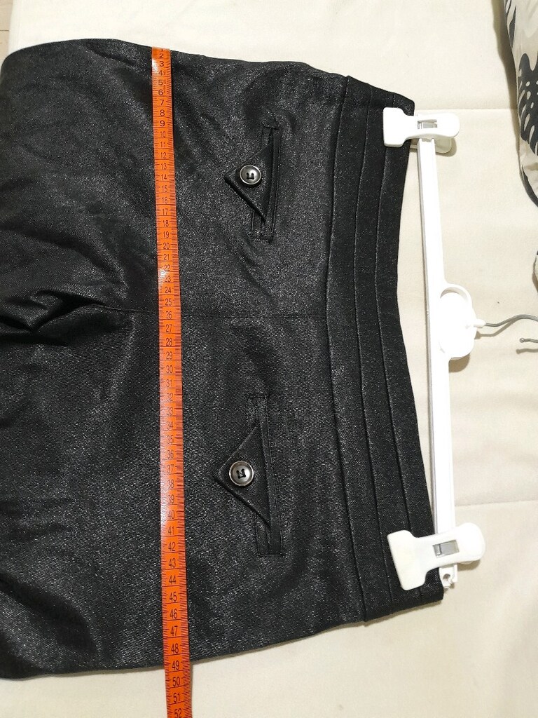Yeni gibi, XL, siyah isiltili bayan kumas pantolon - 5
