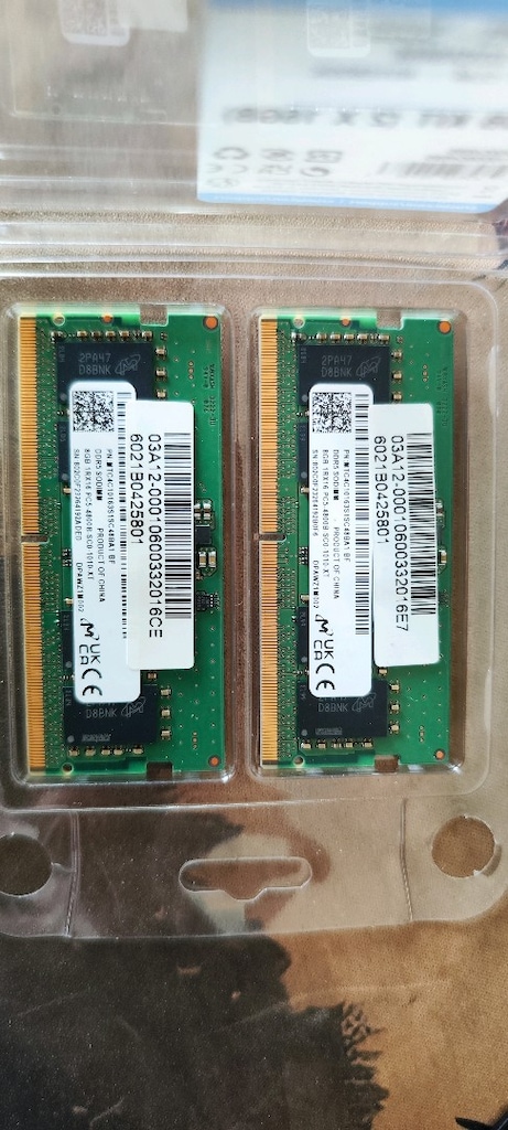 Micron 16 GB Dual Kit (2x8 GB) DDR5 4800 MHz CL40 Laptop RAM - 3