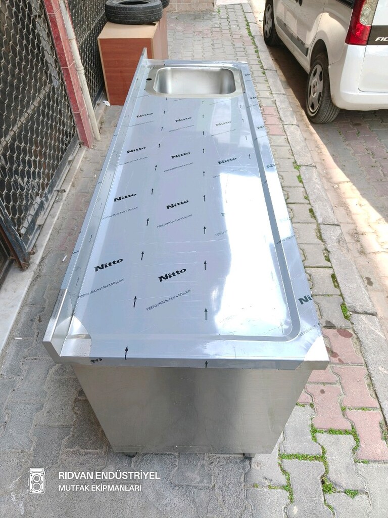krom evye paslanmaz bulaşık yıkama lavabosu hazır mutfak eviye tezgah - 8
