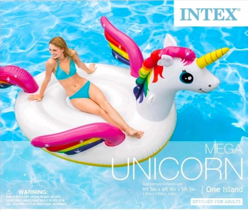 unicorn şişme yatak oturmalık havuz ve deniz için - 3