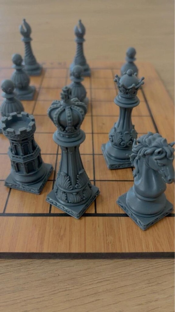 3D reçine baskı satranç taş şet - 2
