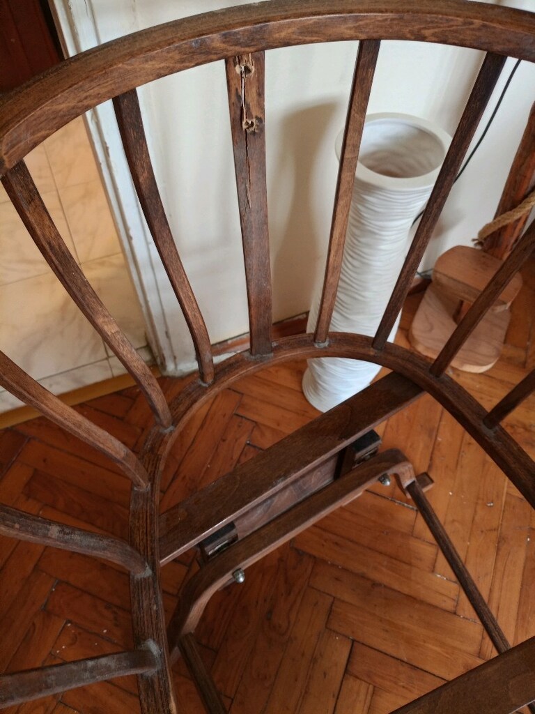 Ahşap Oval Sallanan Bebek Beşiği – Standlı - 3