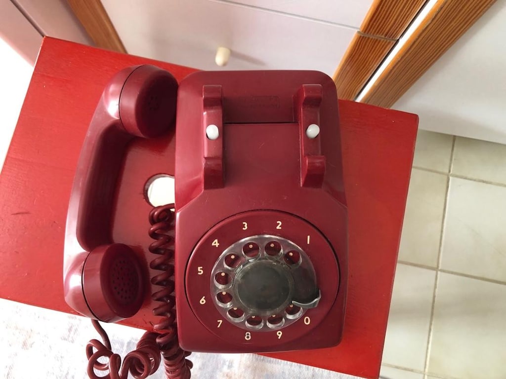 çevirmeli masa telefonu-bordo - 7