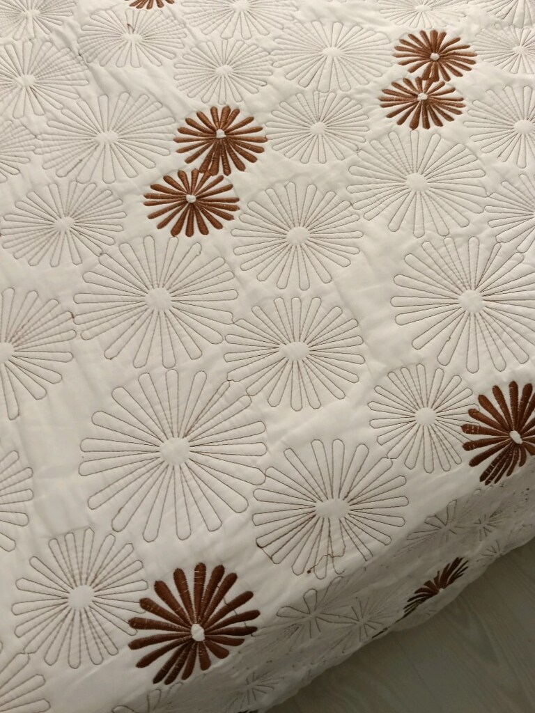 Kapitone Yatak Örtüsü Çiçek Desenli - 20