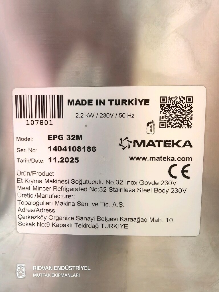 kıyma makinesi 32'lik soğutmalı kıyma makinesi mateka kıyma makinası - 4