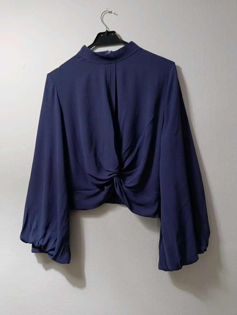 fransız tafta salaşkollu kısa bluz. m bed. kısa modeldir. yepyeni - 14
