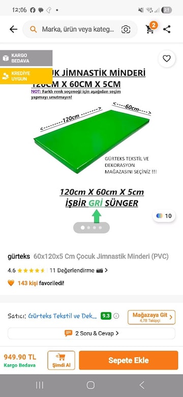 Çocuk Jimnastik Minderi - 4