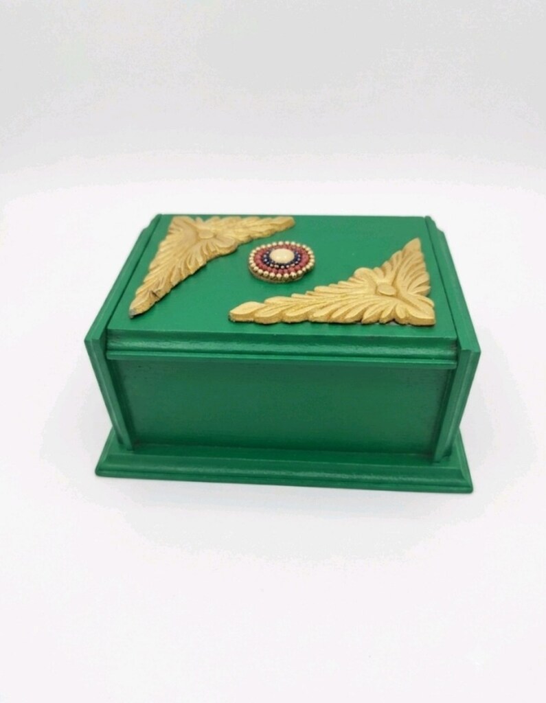 Özel Tasarım Ahşap Takı ve Aksesuar Kutusu (16x10x8 cm) - 2