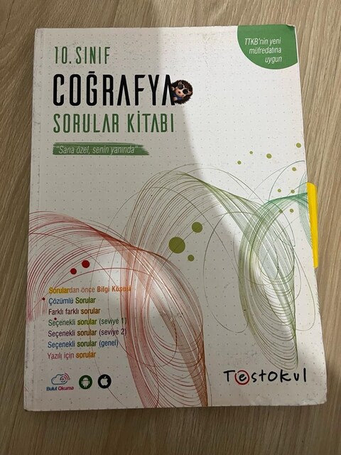 10. sınıf için coğrafya sorular kitabı testokul