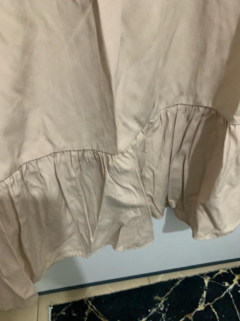 Fullamoda M-L-XL Bej midi Gömlek Elbise - 4