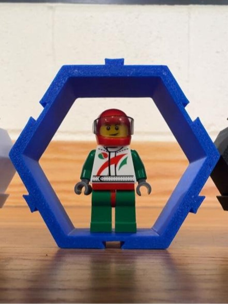 Lego Minifigür Altıgen Duvar Rafı Standı - 3