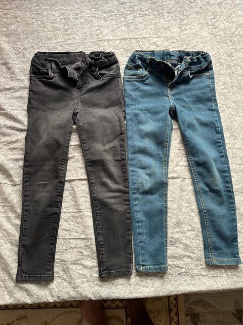 Erkek Çocuk Kot Pantolon 2 ADET 6-7 Yaş Çocuk Jean Kot