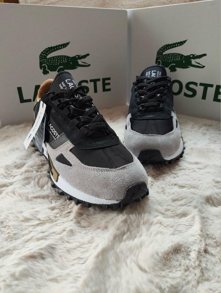 ‼ LACOSTE ELITE ACTIVE PREMIUM | BLACK-GREY - 8
