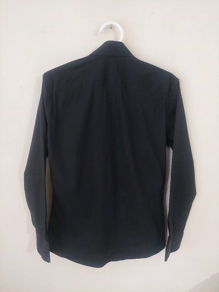H&M erkek gece siyahı slim fit gömlek - 3