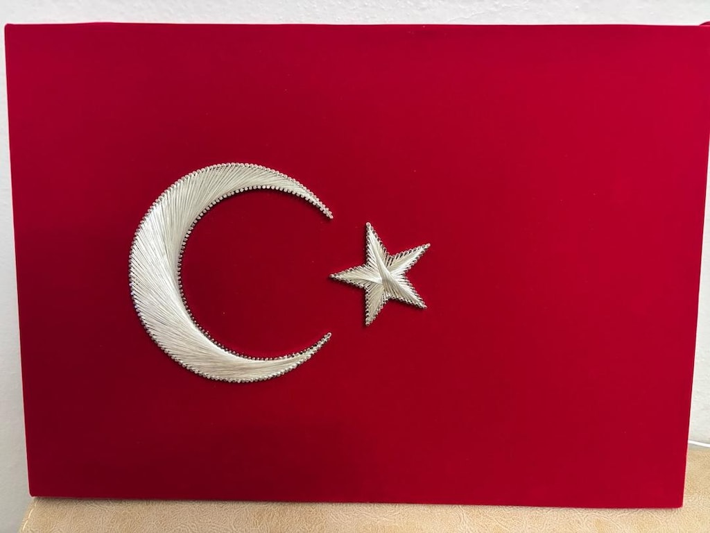 Filografi Sanatıyla Led Aydınlatmalı Türk Bayrağı - 3