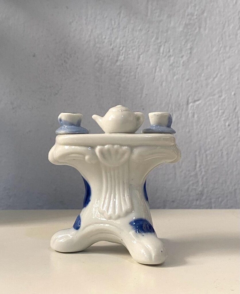 Vintage Kahvaltı Masası Formlu Porselen Biblo - 14
