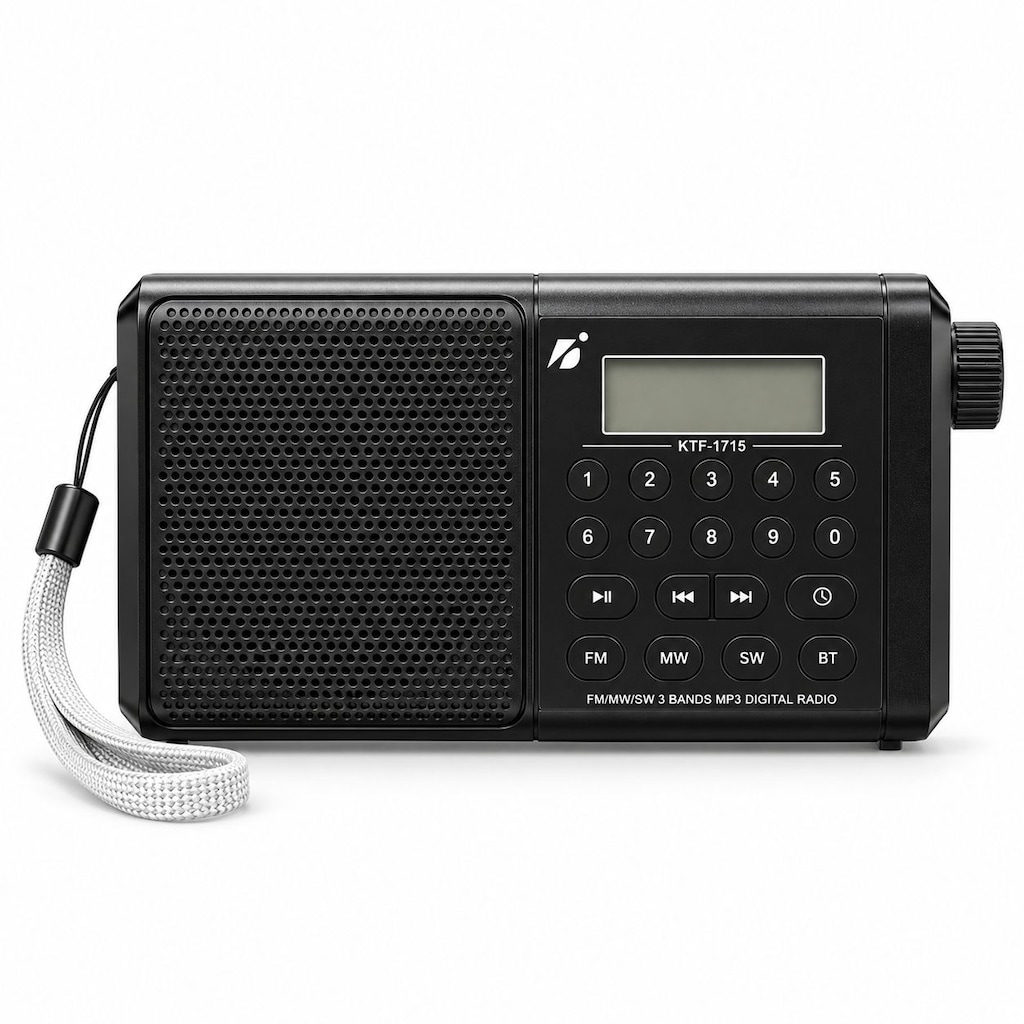 Dijital Ekranlı 3 Bandlı Taşınabilir Radyo Bluetooth Hoparlör - 2