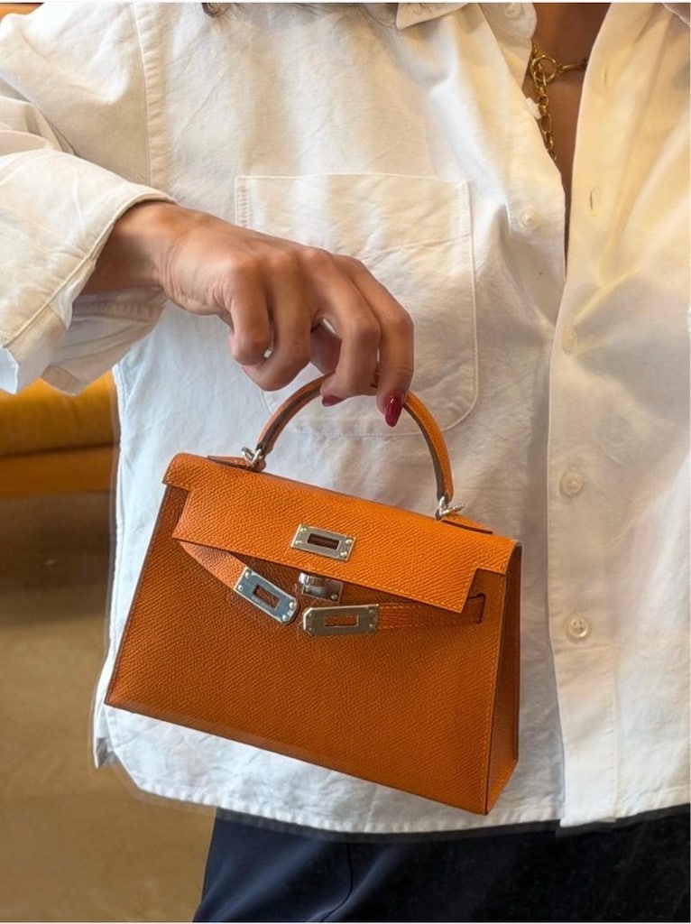 Hermes Mini Kelly 20 Bag Hakiki Deri - 6