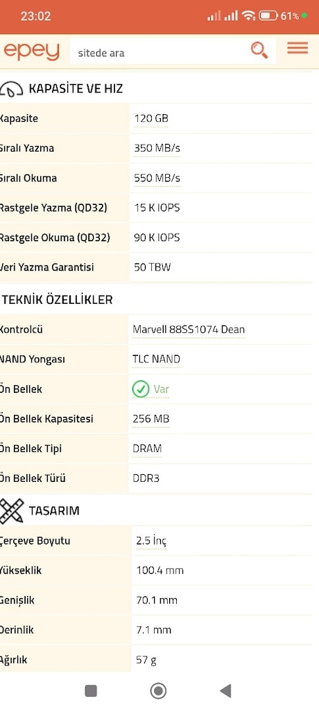 KİNSTON 120 GB SSD..METAL.KASA..DARBEYE DAYANKLİ..WİN 10 YUKLU - 5