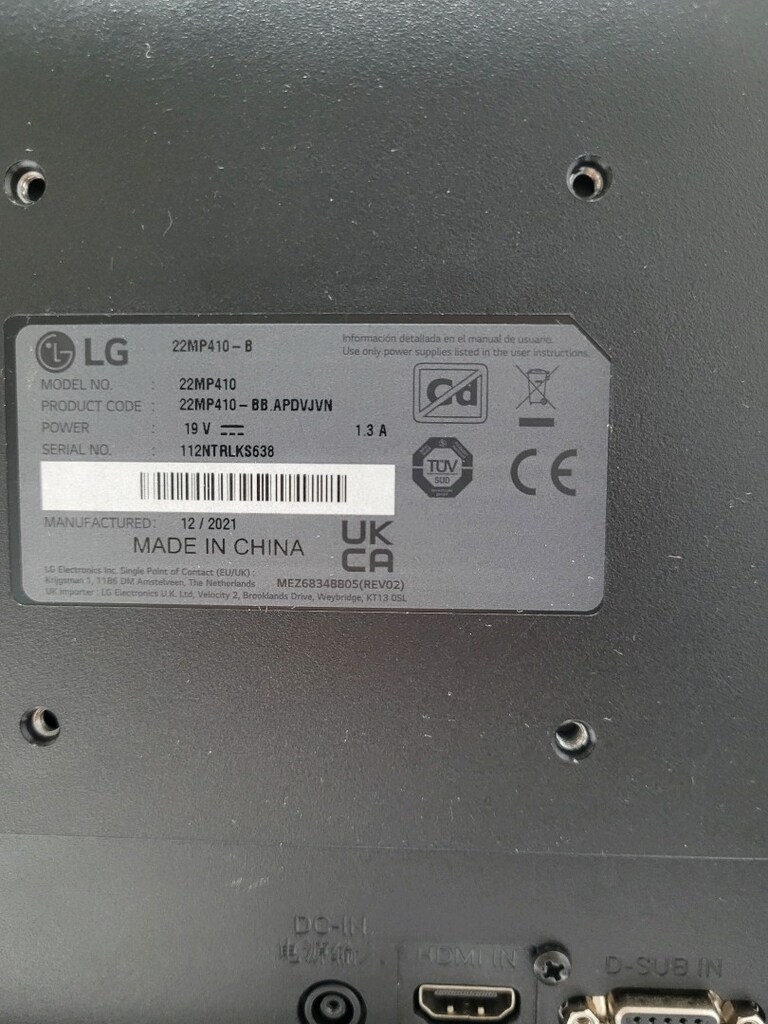 LG Hdmı Monitör 22 inch 75 Hz - 5
