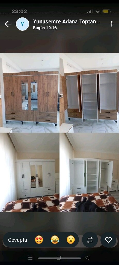 3 kapaklı dolap sıfır paketli ürünler satiyorum her rengi modeli var g - 17