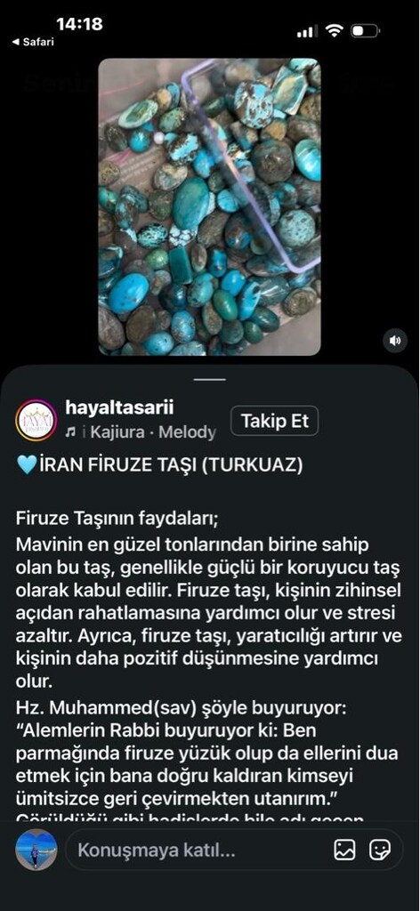 firuze mavi doğal taş parlak gümüş kaplamalı - 7