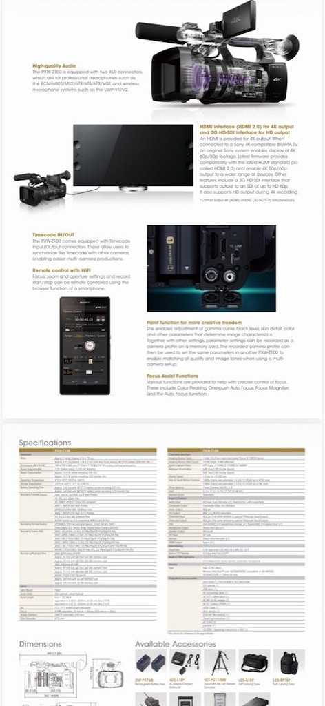 Sony PXW-Z100 4K Profesyonel Kamera - 6