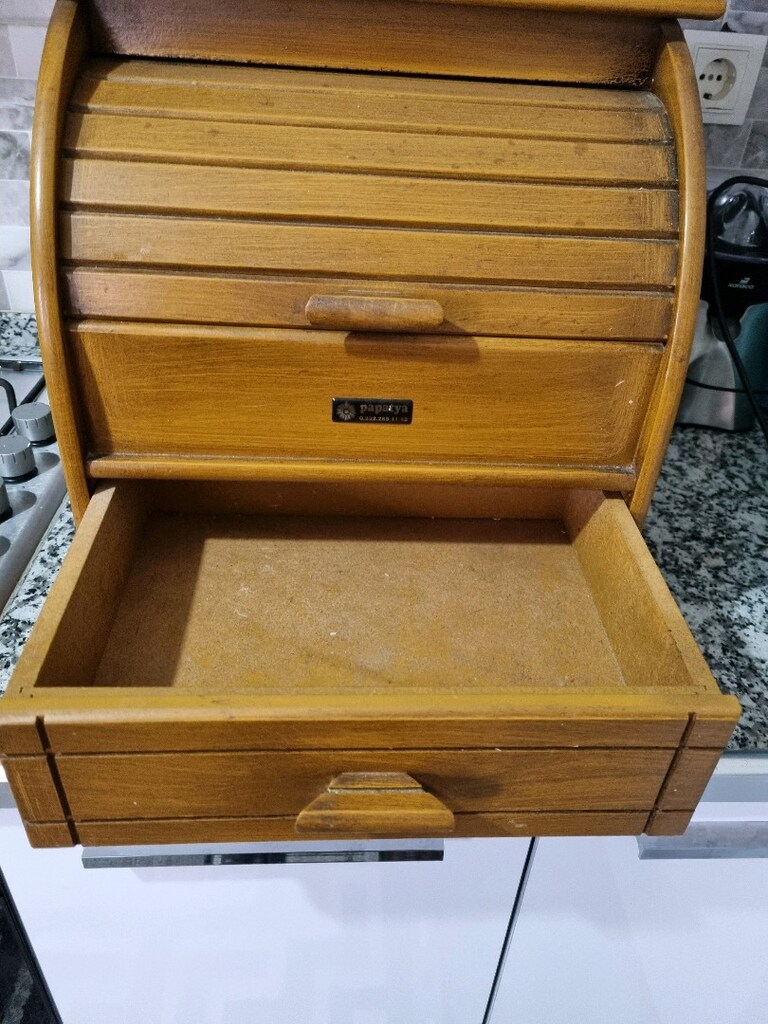 Vıntage ahşap ekmeklik - 2