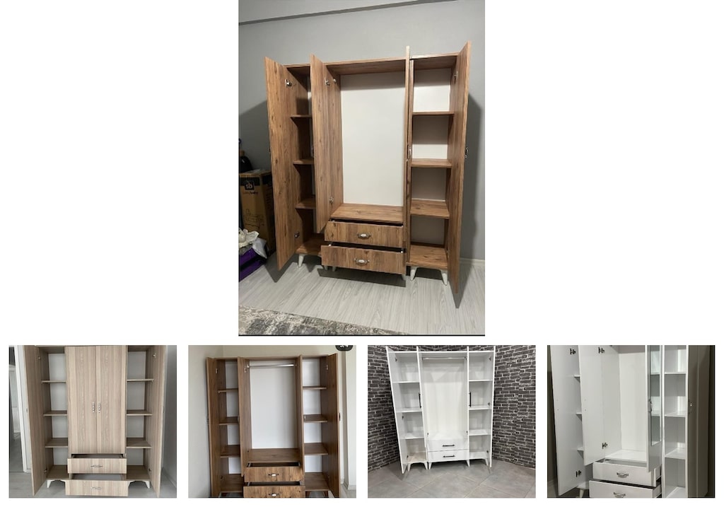 4 kapaklı elbise dolabı nmomsewmzp - 2