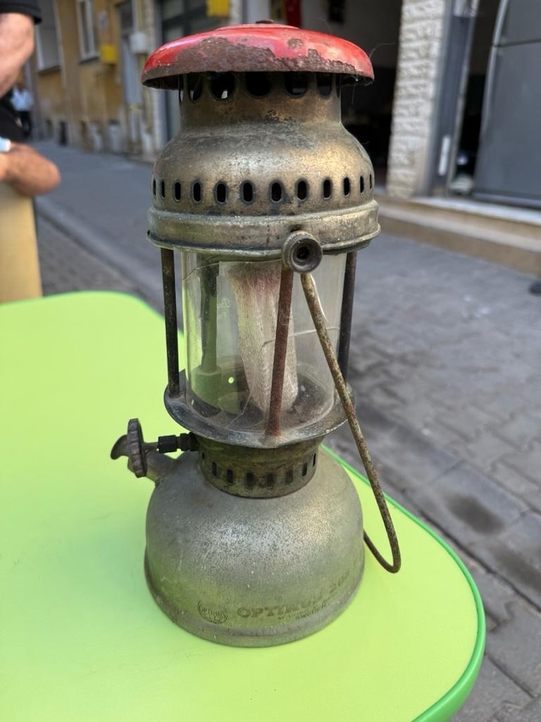 Orijinal Optimus marka eski dönem gaz lambası lüküs fener - 6