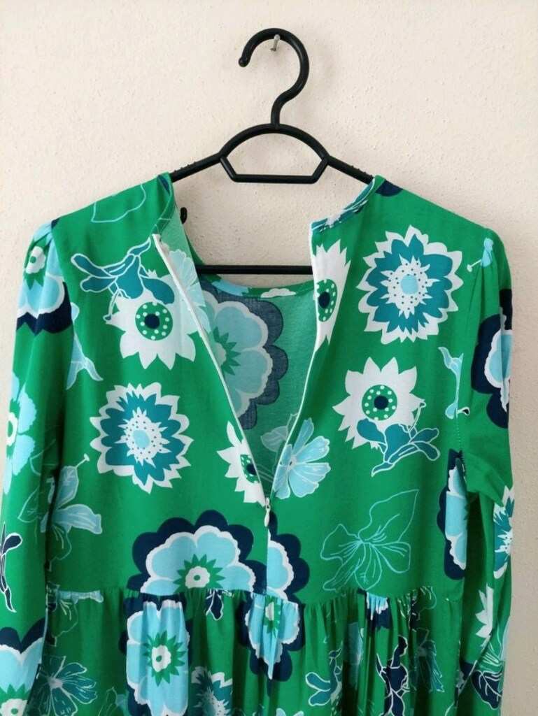 Boho Stil Çiçek Desen KatKat Maxi Elbise - 6