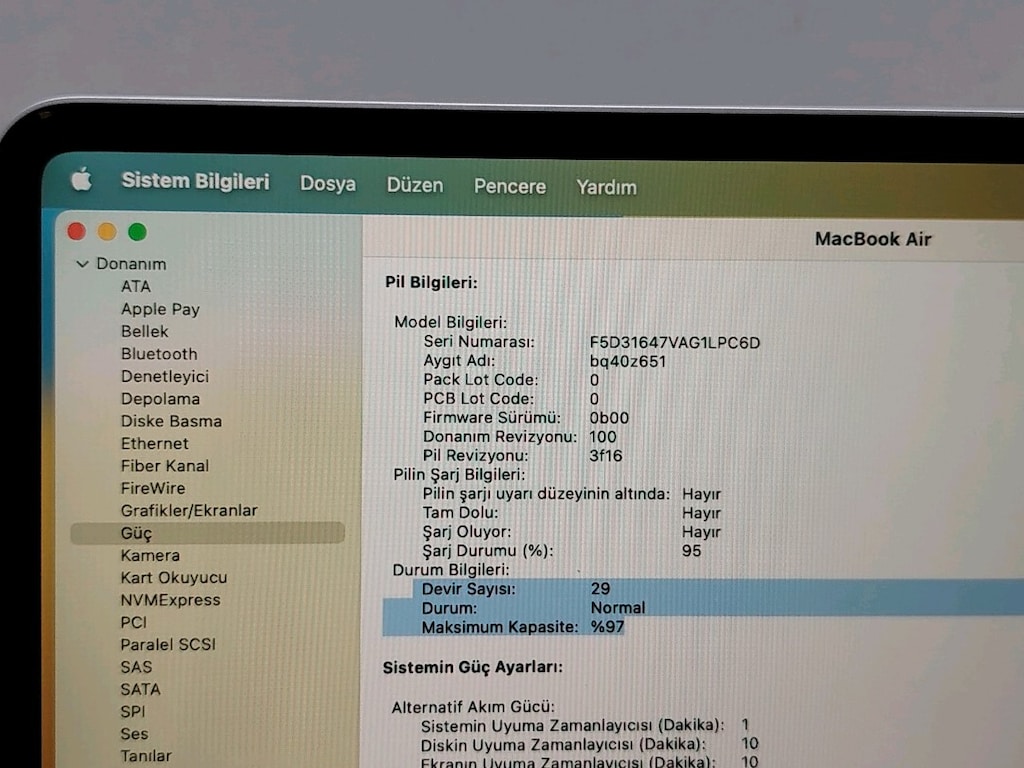 15 İNÇ EKRAN GARANTİLİ MacBook Air M2 2023 PİL DEVRİ SADECE 29 - 6