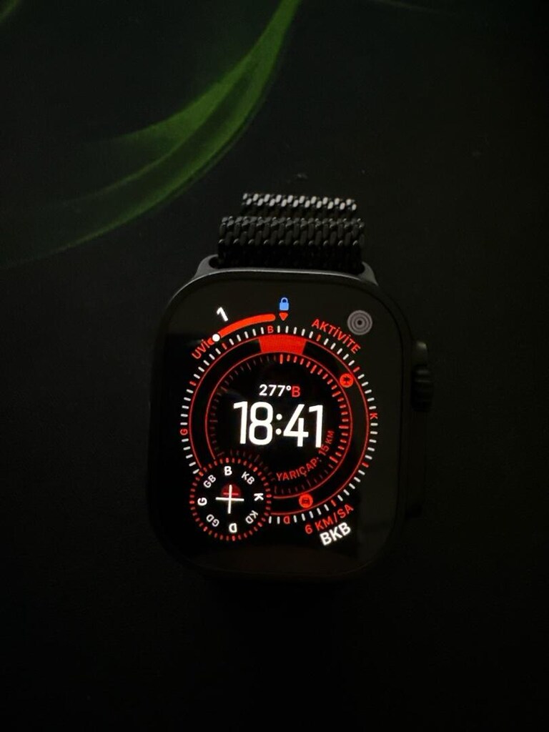 apple watch ultra 2 titanyum kasa titanyum kordon - 2