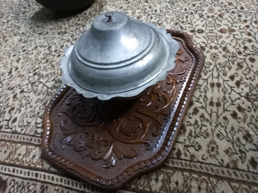 Antika Ahşap Tepsi & Oyma - 7